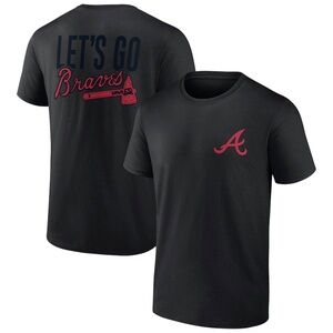 Atlanta Braves Black T-Shirt with Red Logo